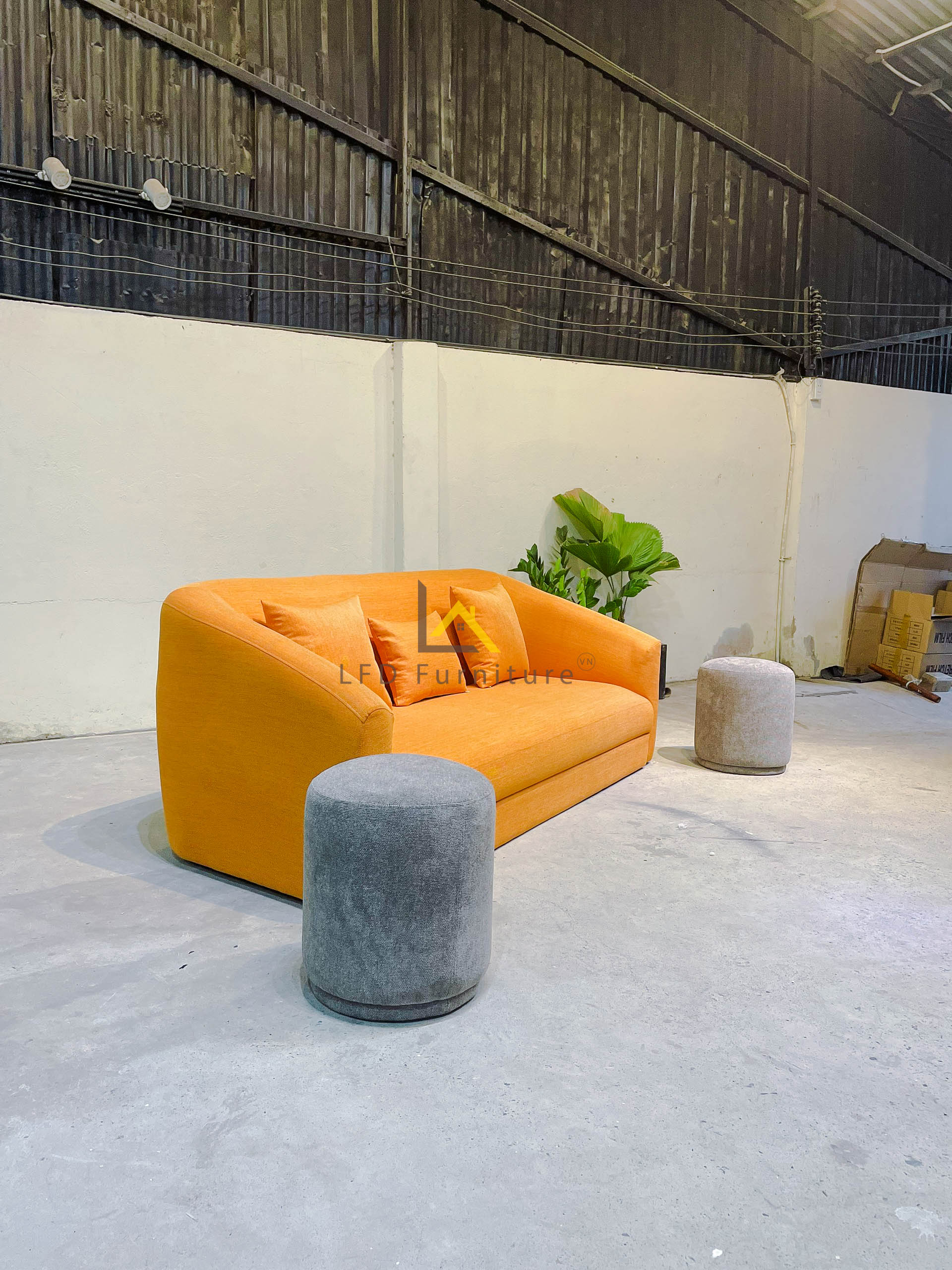 Sofa băng dài bọc nệm