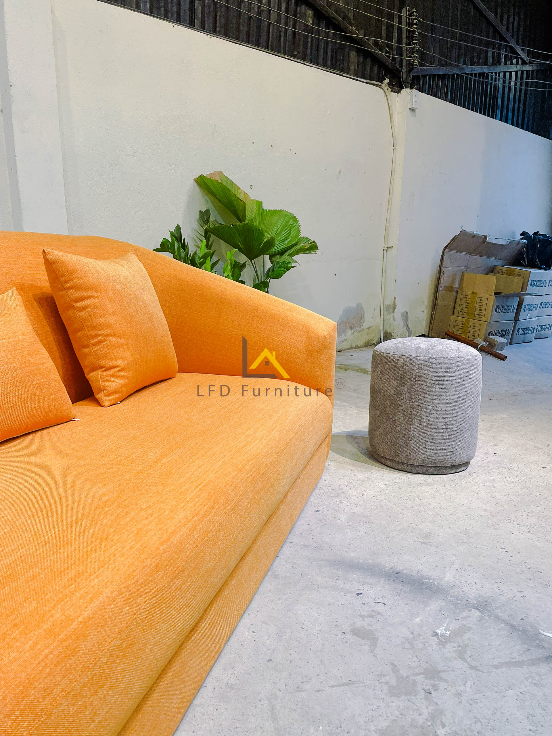 Sofa băng dài bọc nệm